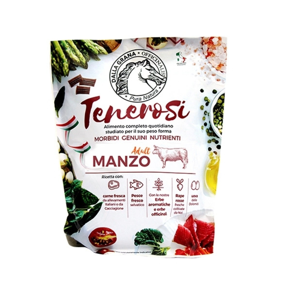 TENEROSI 800 gr - alimento semiumido per CANI adulti MANZO