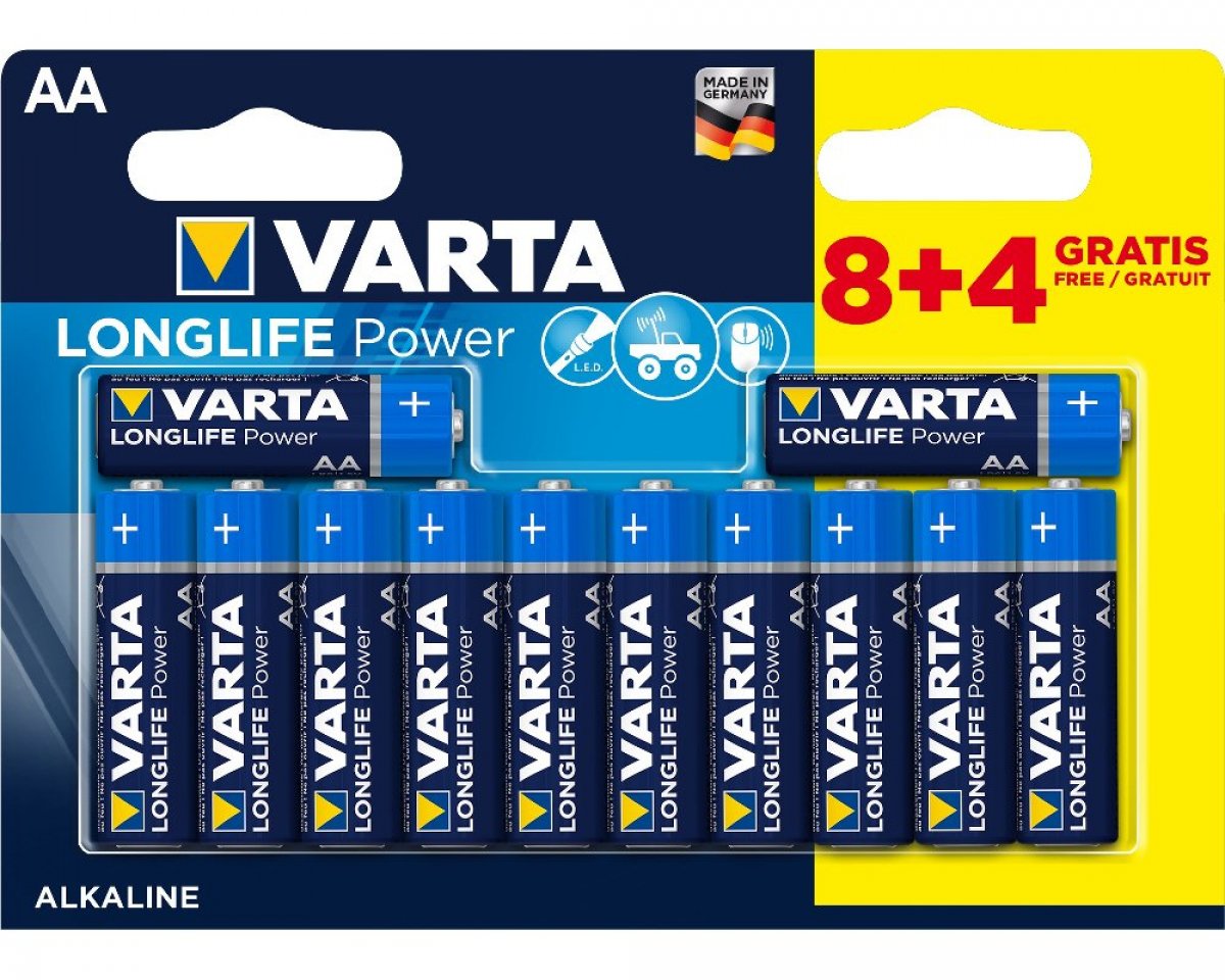 Blister 8+4 pile Stilo (AA-LR6) Varta