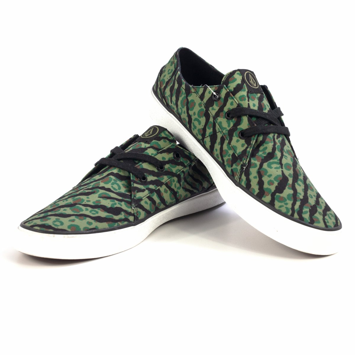 Scarpe Volcom, TAGLIA 42 Verde con fantasia animalier