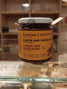 Nocciolata carruba e nocciola con succo d'agave vegana