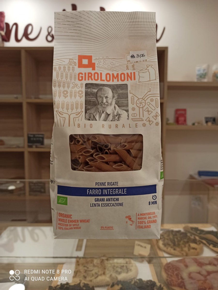 Penne al farro integrale bio Girolomoni Pasta secca di farro integrale bio