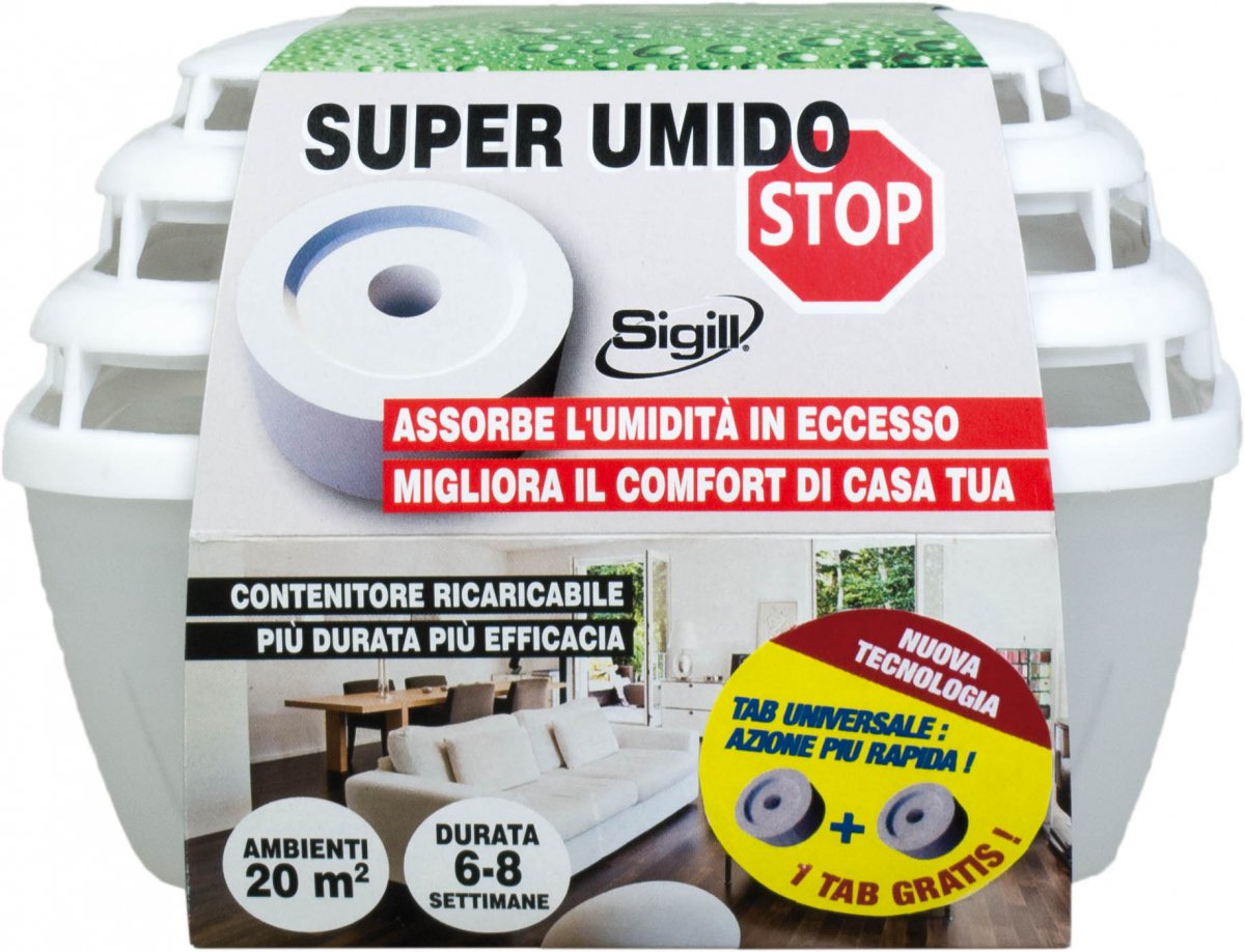 SUPER UMIDOSTOP COMPACT+2 RICARICHE (1 RICARICA 500 GR + 1 OMAGGIO) PIGAL