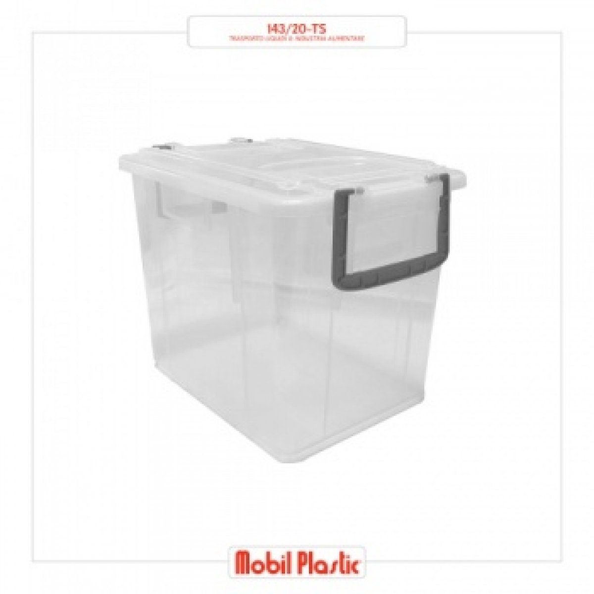 CASSA FOOD BOX C/COPERCHIO LT.20 TRASPARENTE MOBIL PLASTIC