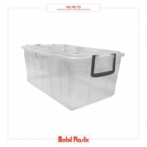 CASSA FOOD BOX C/COPERCHIO LT.40 TRASPARENTE