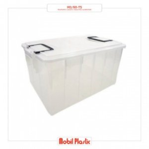 CASSA FOOD BOX C/COPERCHIO LT.60 TRASPARENTE