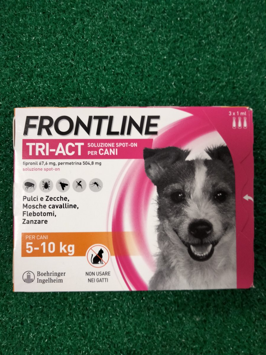 Frontline tri act cani da 5 a 10 kg 3 pipette 