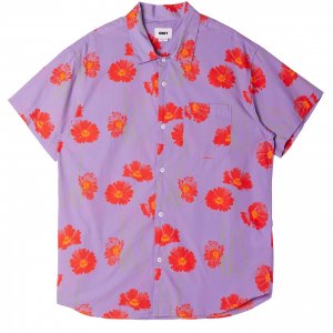 OBEY Clothing camicia cotone Marino woven Lavender silk