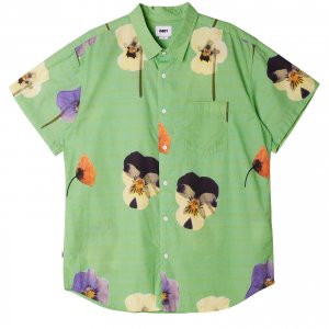 OBEY Clothing camicia cotone Redux woven Seaweed green