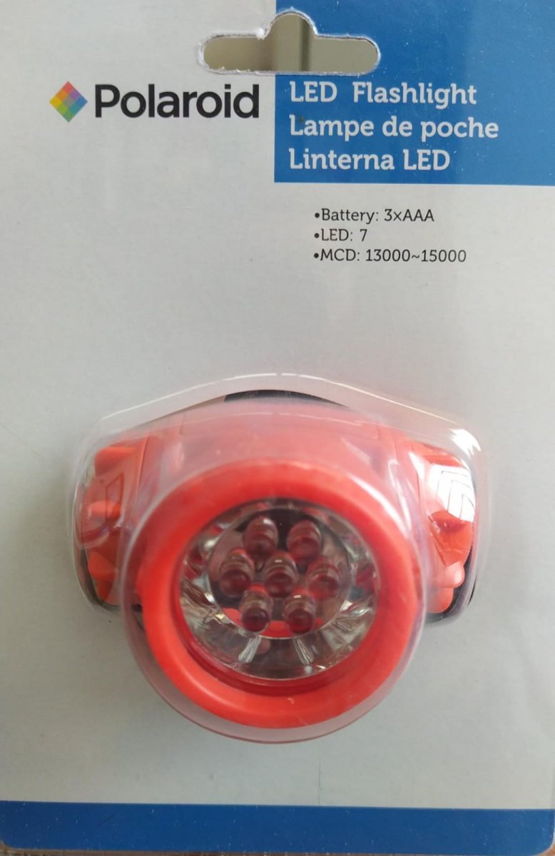LAMPADA FRONTALE 7 LED polaroid