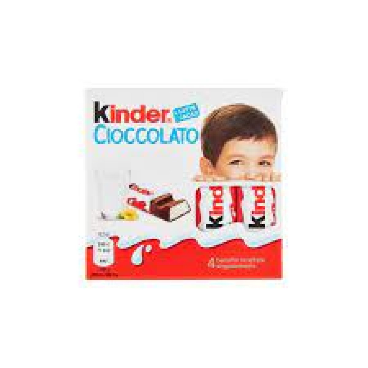 barrette di cioccoalto al latte x 4 pezzi kinder