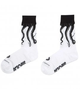 Octopus Calzini Jacquard socks Taglia unica WHITE Black