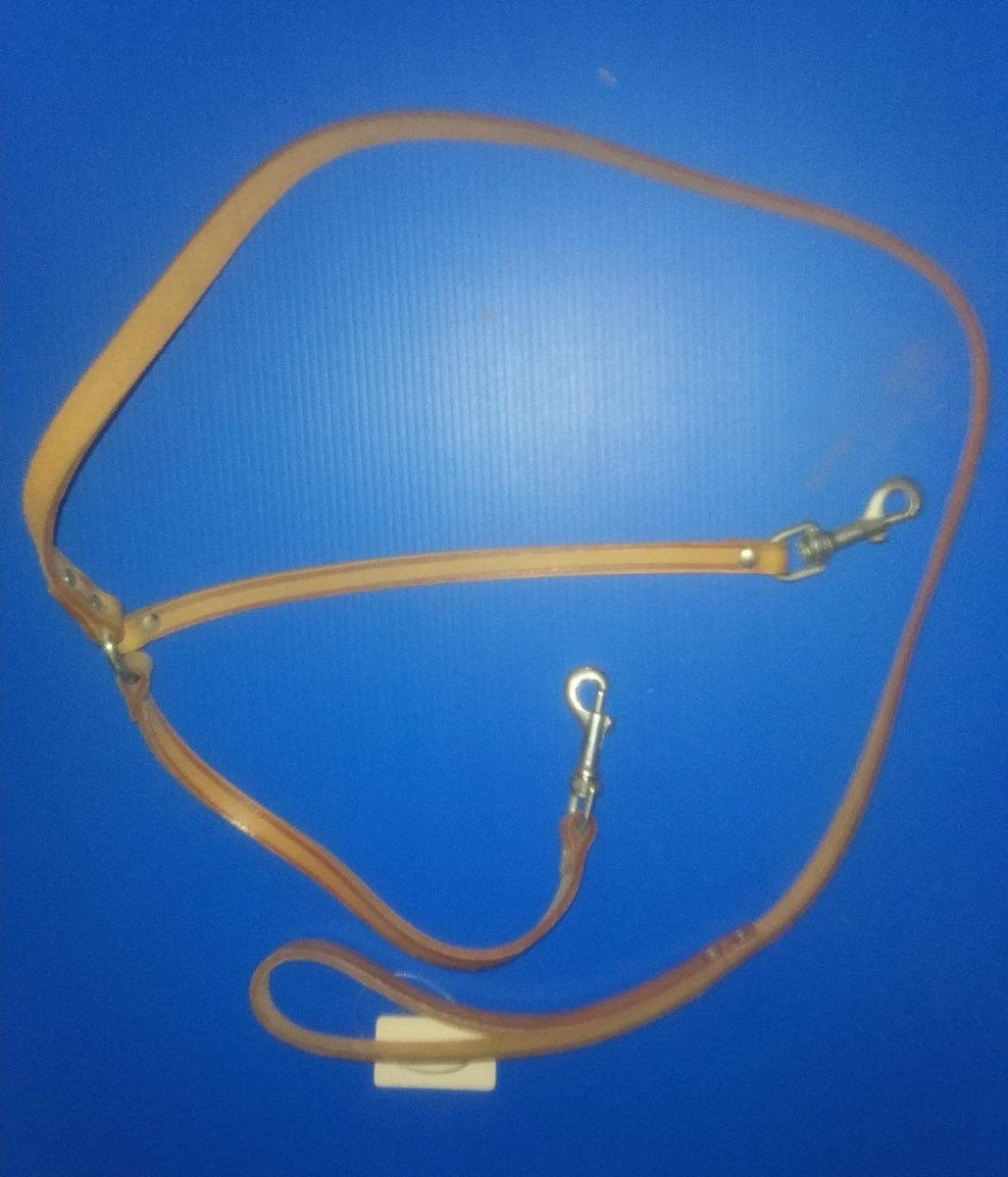 GUINZAGLIO CUOIO PER DUE CANI CM.115 MALUCHELLI