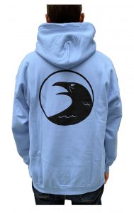 OLLIE TRICK Skate Logo Hoodie Skateboard Alta qualita' Light cobalt