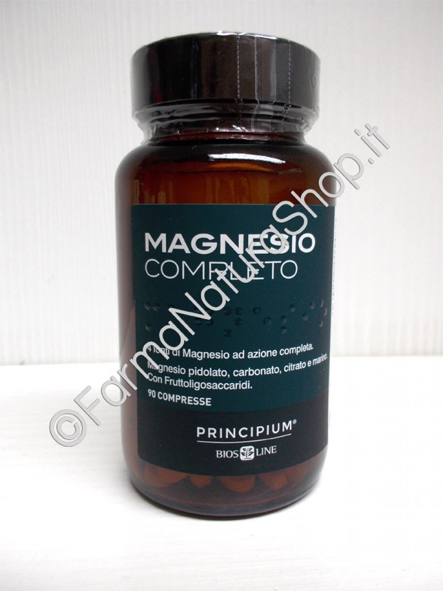 PRINCIPIUM MAGNESIO COMPLETO 90 compresse - Bios Line Il Magnesio contribuisce al normale funzionamento del sistema nervoso, alla normale funzione muscolare ed aiuta a ridurre affaticamento e stanchezza.  90 compresse
