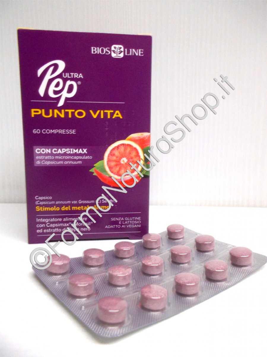 ULTRA PEP® Punto Vita - BIOS LINE Per il controllo e la perdita di peso di uomo e donna. 60 compresse