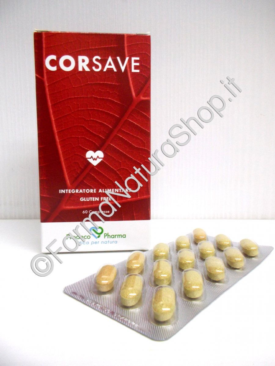 CORSAVE - Funzionalità Cardivascolare - Prodeco Pharma Favorisce la regolare funzionalità dell'apparato cardiovascolare e la pressione arteriosa. 60 compresse