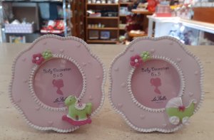 Cornici baby rosa tonde