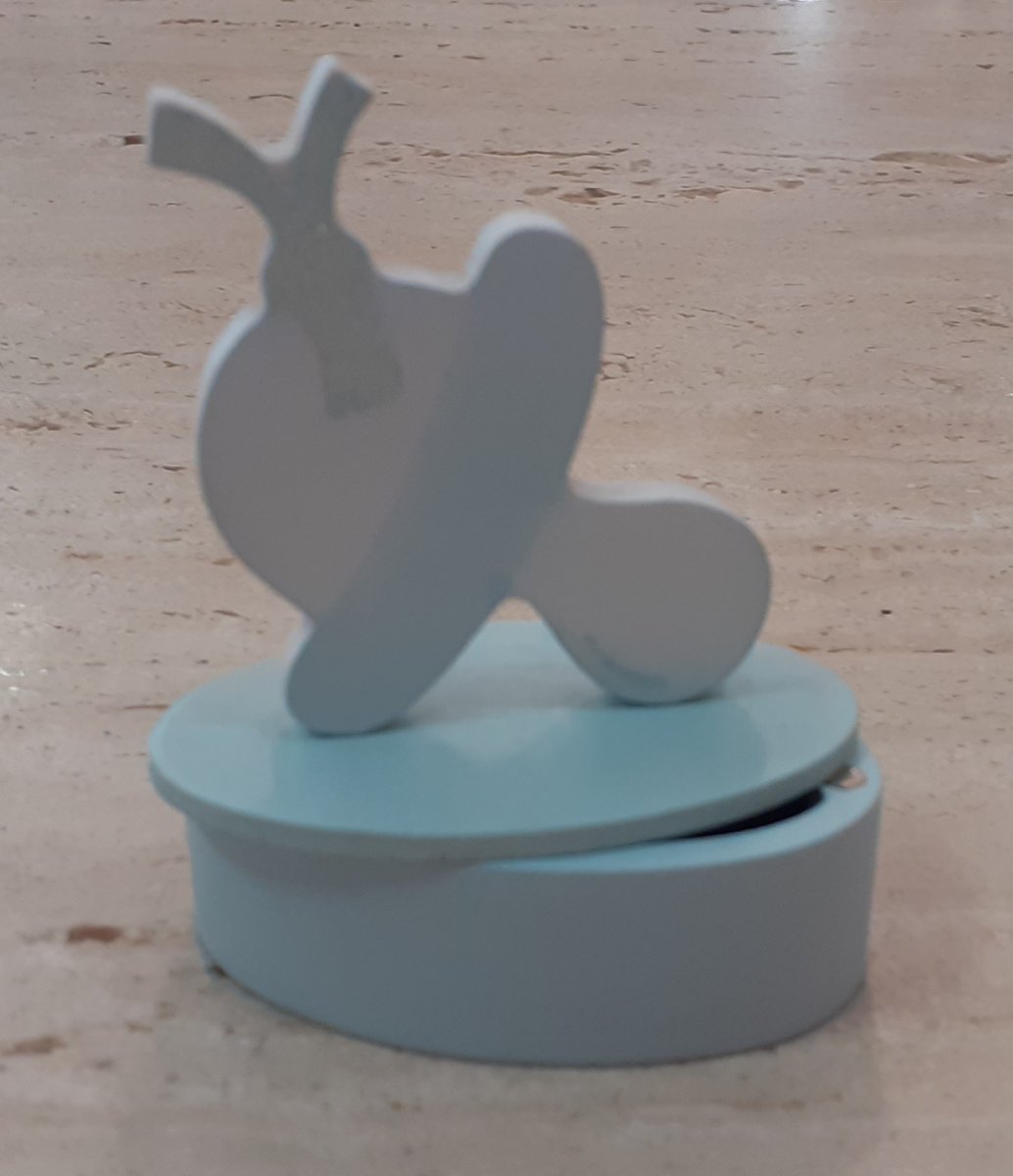 Scatola legno ciuccio azzurro