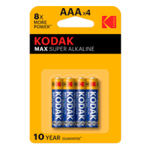 BATTERIE Kodak MAX Alkaline AAA (4pezzi)