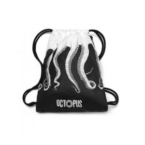 Octopus Backpack Zainetto sottile Bianco nero