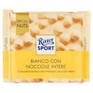 cioccolato bianco nocciole intere 100gr