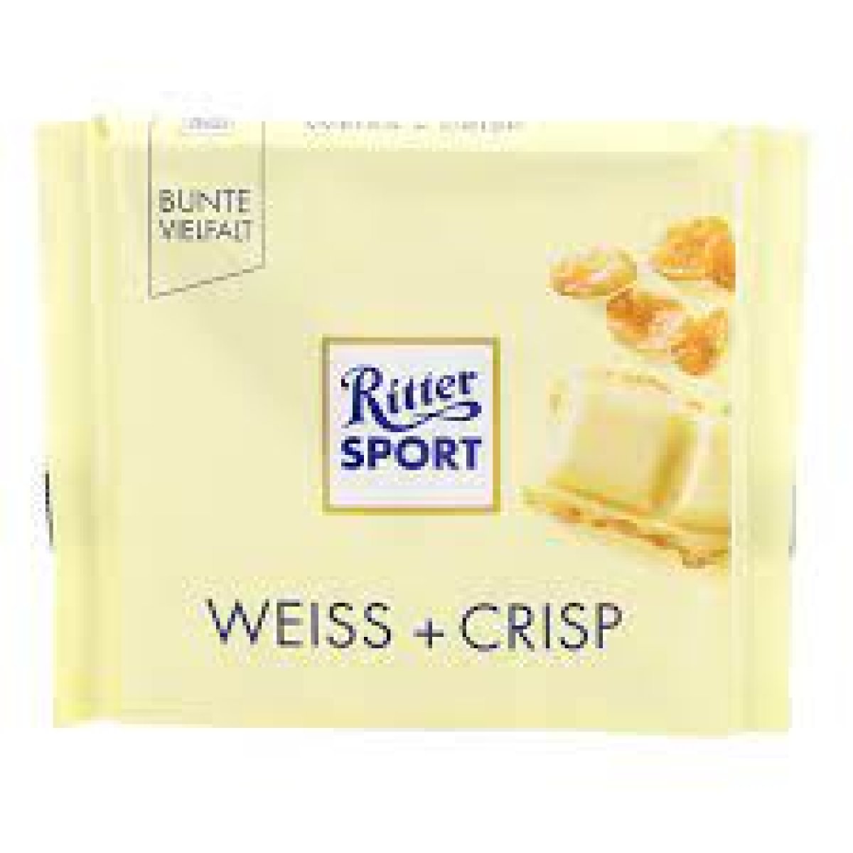 cioccolato weiss + crisp 100gr ritter sport