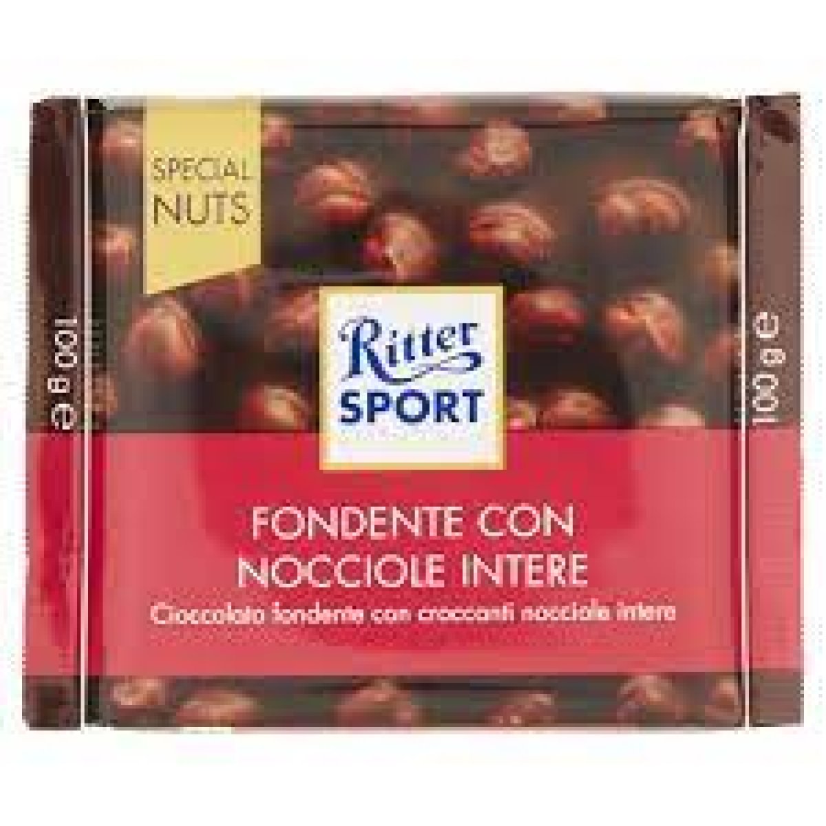 cioccolato fondente con nocciole intere 100gr ritter sport