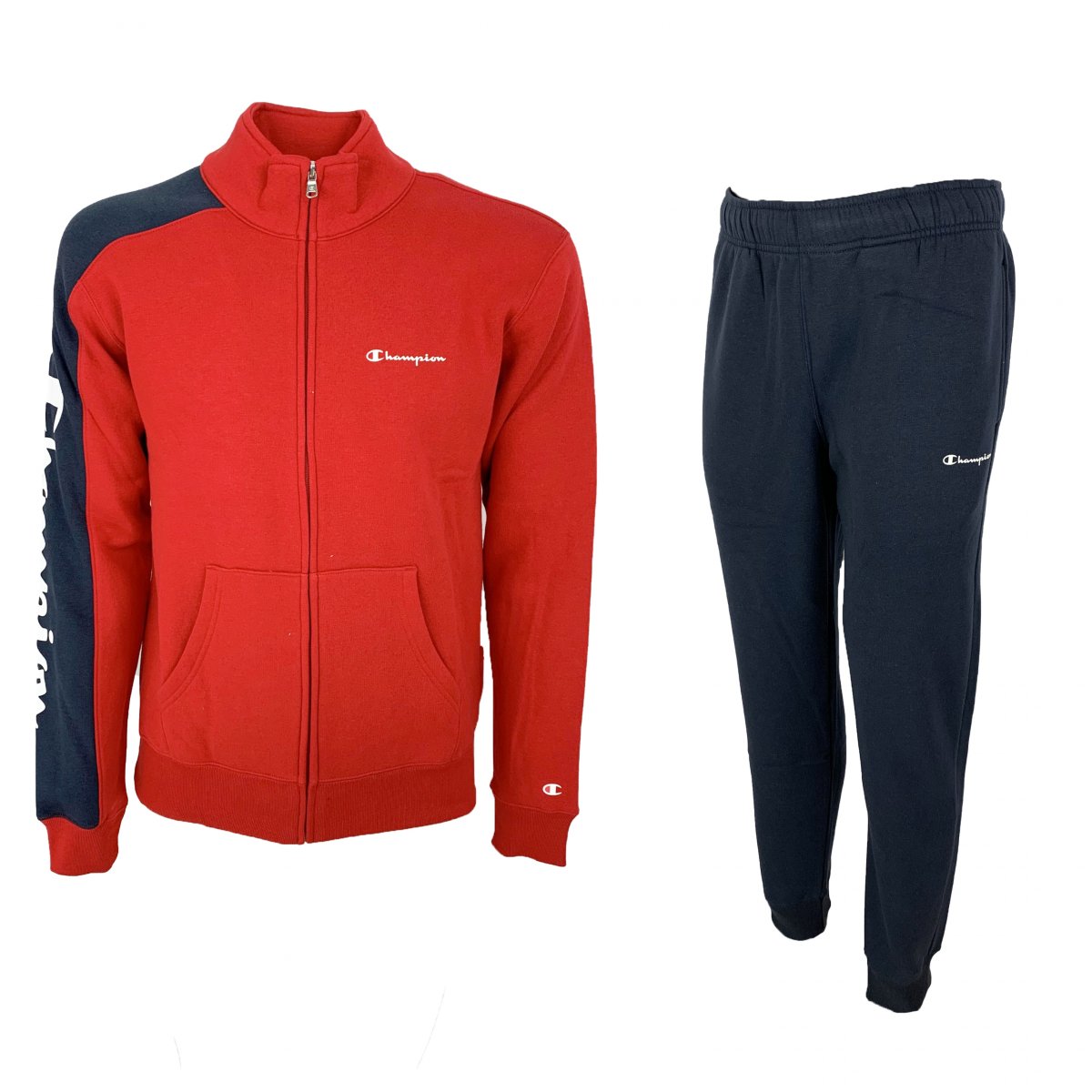 Champion tuta da ginnastica felpata art.216693 col.rs053 rosso/blu Novità