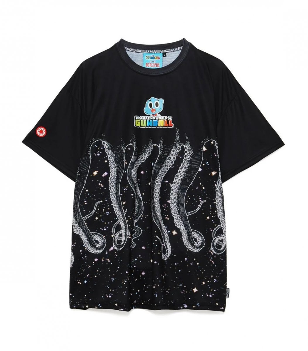 OCTOPUS X GUMBALL OUTRO TEE Tee Digital Print BLACK OCTOPUS BRAND