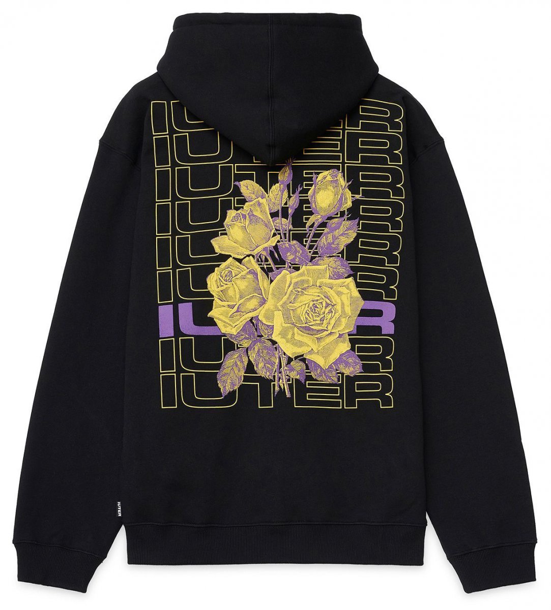 IUTER Felpa con cappuccio SPINE Hoodie Black IUTER MILANO
