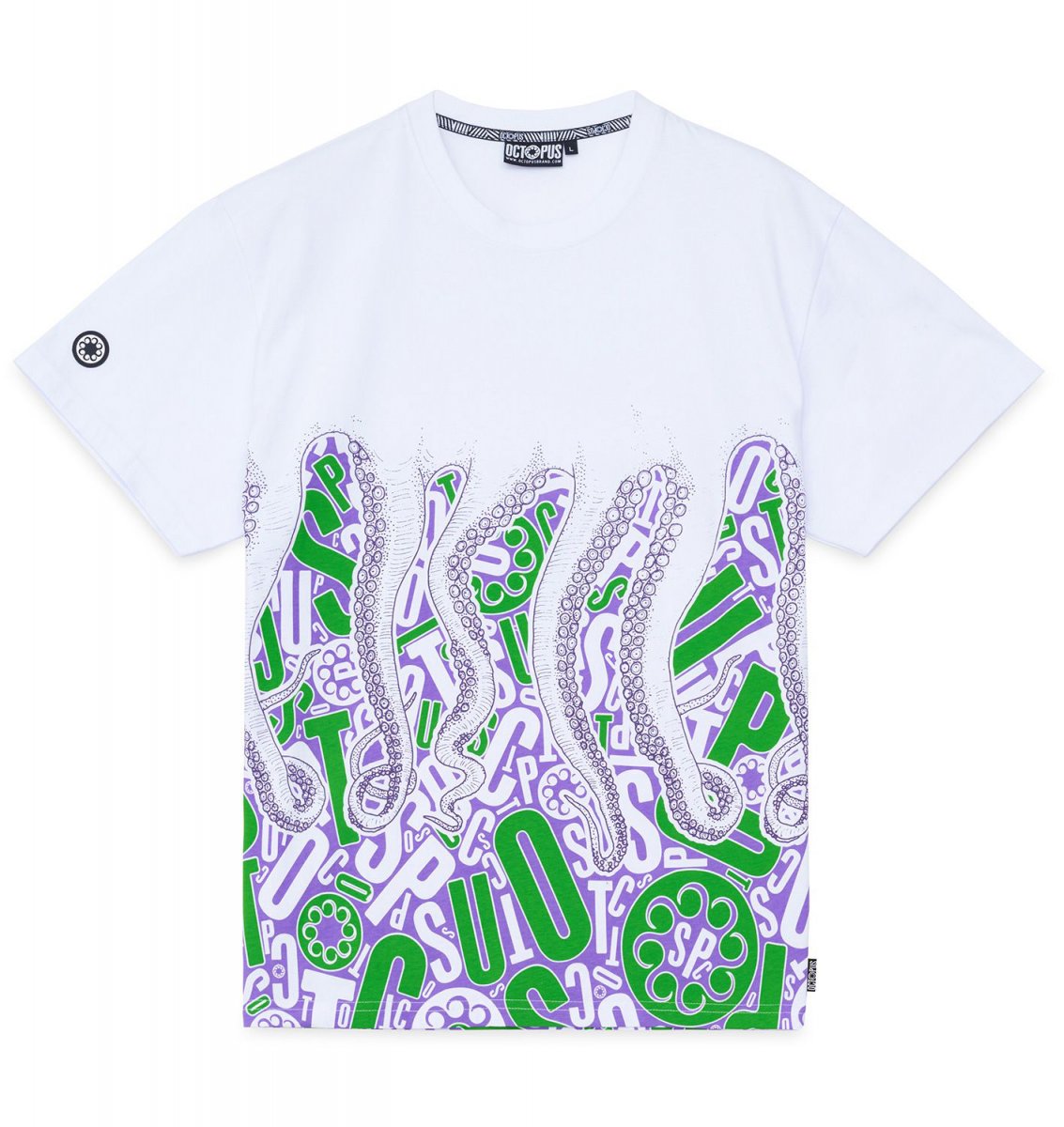 OCTOPUS letterz t-shirt maglia White OCTOPUS BRAND