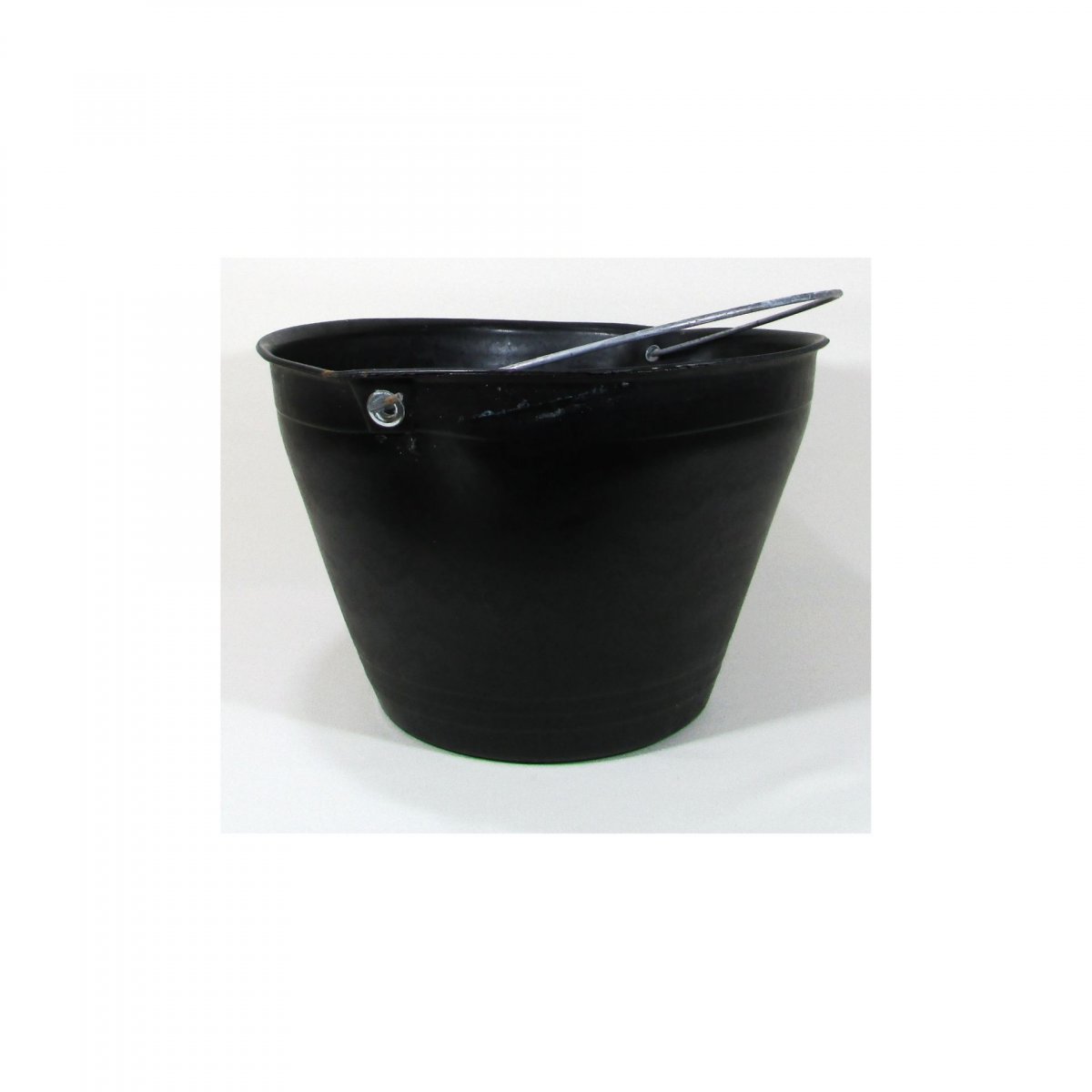 SECCHIO MURATORE MANICO IN FERRO ZINCATO ø36x 23 h CM. COLORE NERO ICS