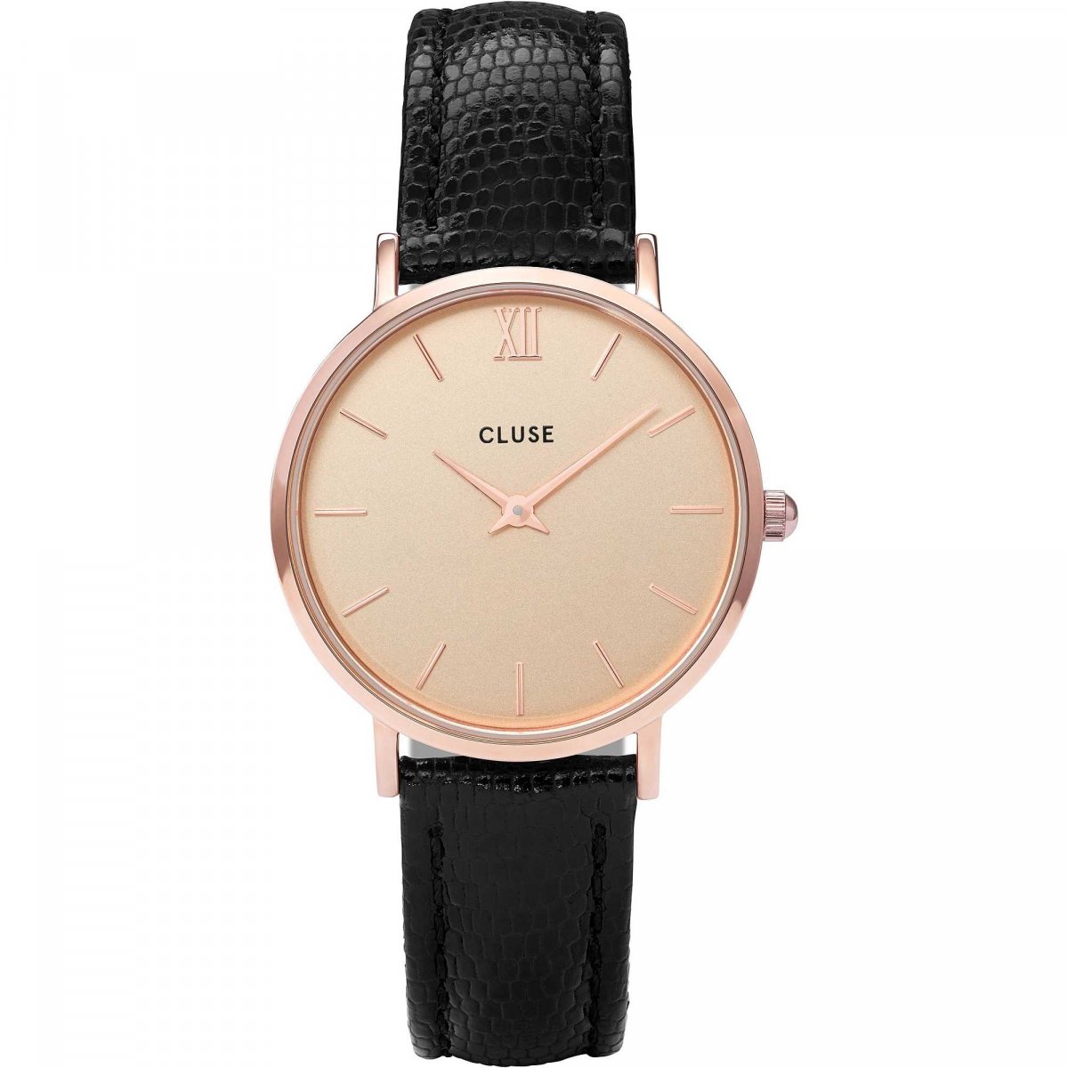 CLUSE - MINUIT ROSE GOLD CHAMPAGNE/BLACK LIZARD CLUSE