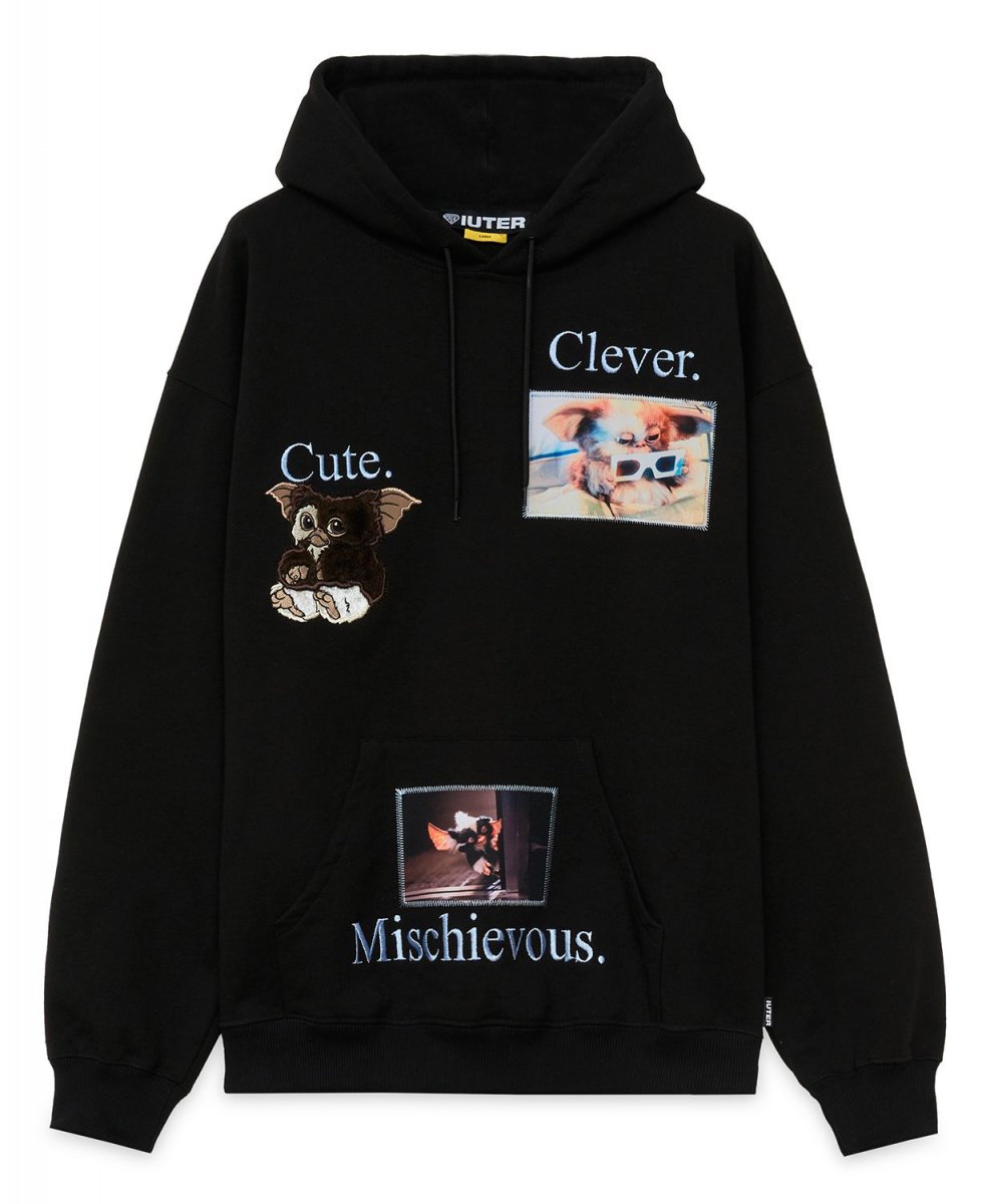 IUTER Felpa GREMLINS CUTE Hoodie Black LIMITED EDITION 2022 IUTER Milano
