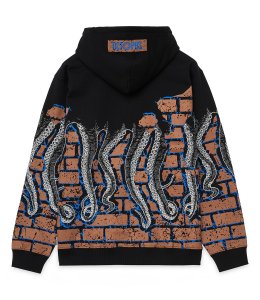 OCTOPUS Brand Felpa con cappuccio bricks hoodie Black