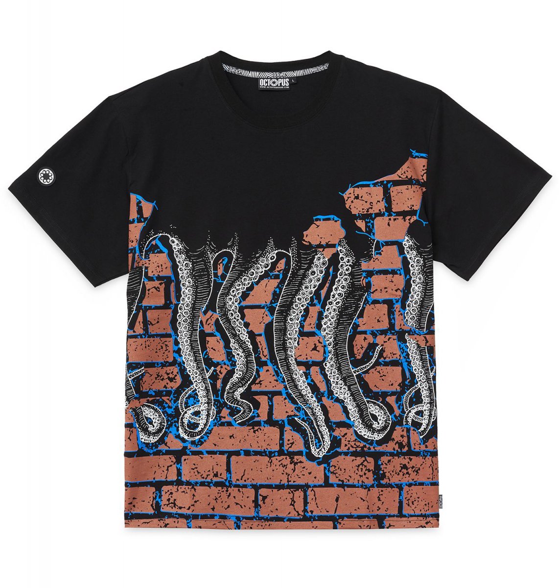 OCTOPUS Brand T-Shirt Brick Tee Black OCTOPUS BRAND