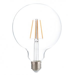 LAMPADINA LED FILAMENT GLOBO G125 E27 10W LUCE CALDA 2700°K DIMMERABILE