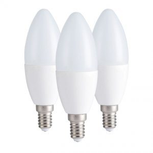 KIT 3 LAMPADINE LED OLIVA E14 9W LUCE CALDA 3000°K