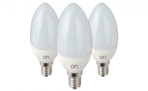 KIT 3 LAMPADINE LED OLIVA E14 6W LUCE CALDA 3000°K