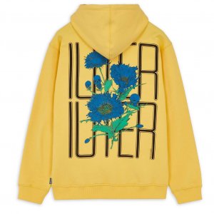 IUTER Felpa con cappuccio Spine skulls Hoodie Yellow