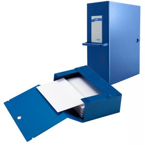 Scatola archivio Big - con maniglia - dorso 12 cm - 25x35 cm - blu -