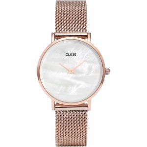 CLUSE - MINUIT LA PERLE MESH ROSE GOLD/WHITE PEARL