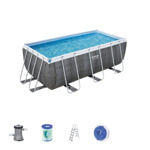 Piscina fuori terra rettangolare Power Steel da 412x201x122 cm - Bestway