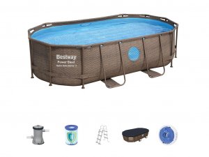 Piscina Power Steel Swim Vista ovale in acciaio - Bestway