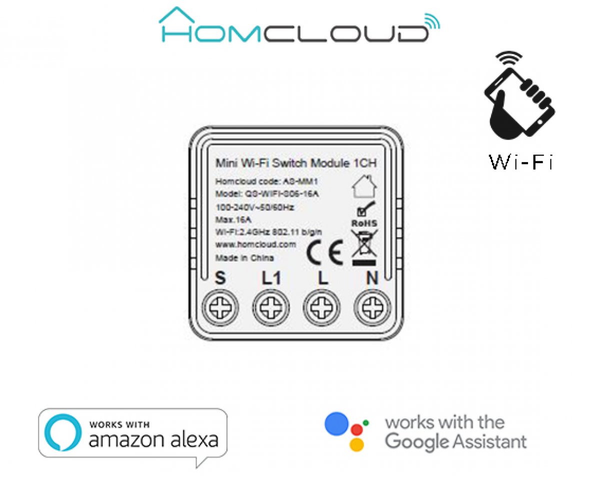Modulo Interruttore Mini 1 canale Wi-Fi