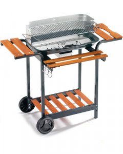 Barbecue 60-40/ALC ACCIAIO VERNICIATO CON CARRELLO