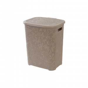 CESTO PORTABIANCHERIA IN PLASTICA 50 LT GRIGIO