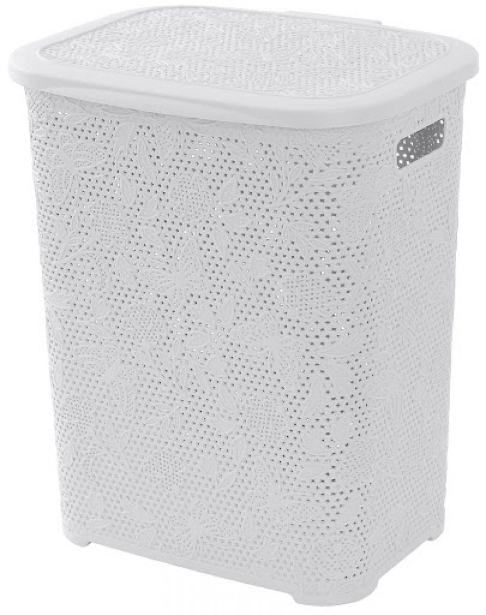 CESTO PORTABIANCHERIA IN PLASTICA 50 LT BIANCO