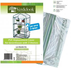 VERDELOOK Telo di Ricambio in PVC Trasparente per Serra MOD 647/1 a 3 Ripiani