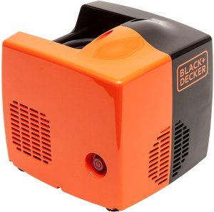 Black+Decker 8215340BND701 Compressore d'Aria, 230 V, Nero/Arancione, BD 195 CUBO, 180 litri/min